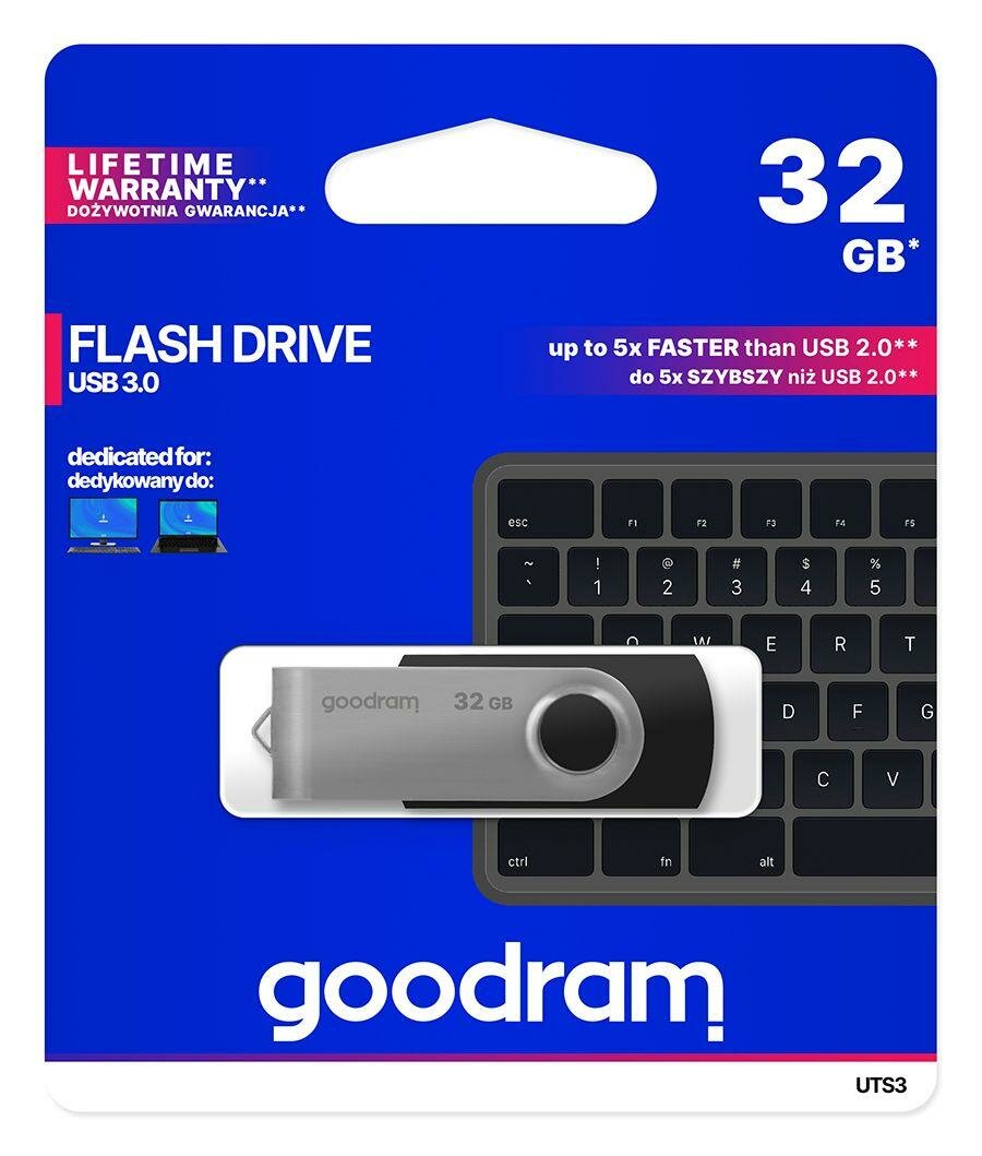 Pendrive Goodram 32GB UTS3 USB 3.0 UTS3-0320K0R11 czarny w opakowaniu