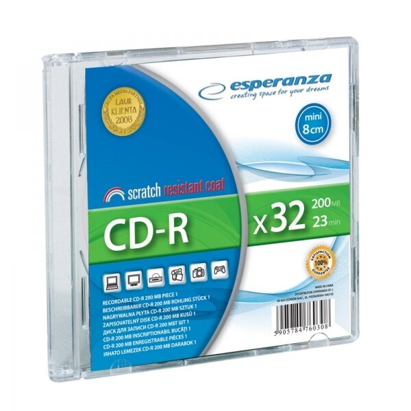 łyta CD-R Mini Disc Esperanza 2081 widoczna frontem 