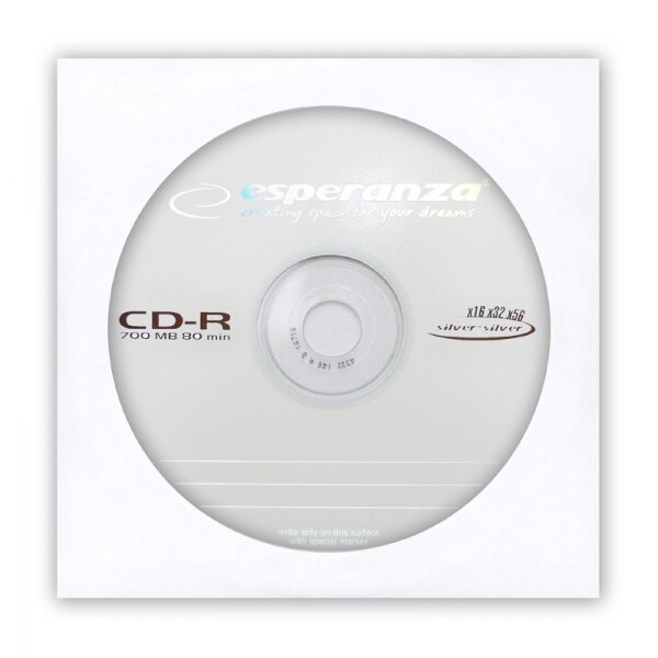 Płyta CD-R Esperanza Silver 2098 widoczna z góry 
