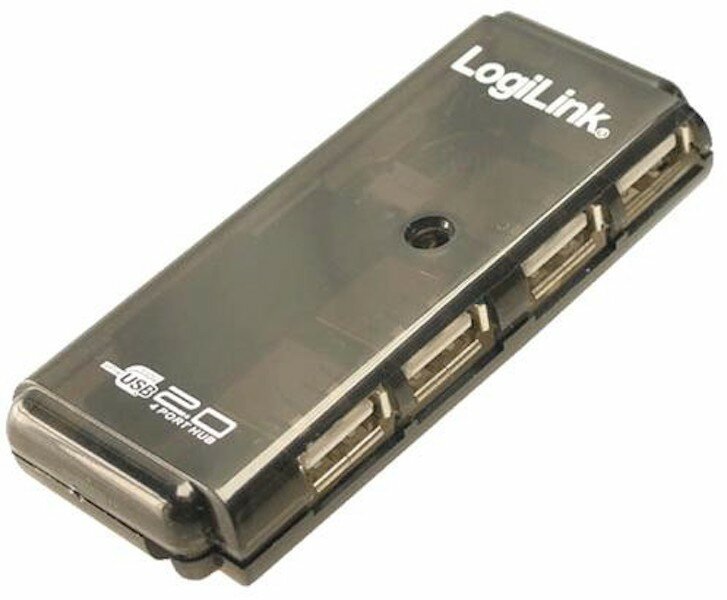 HUB USB LogiLink UH0001A 4-portowy widoczny pod skosem