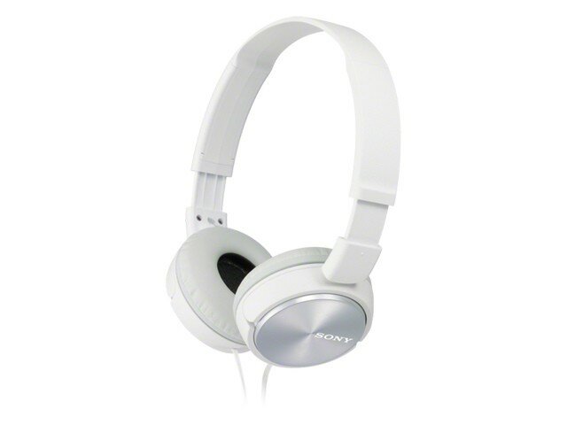 Słuchawki Sony MDR-ZX310AP Białe widok pod skosem
