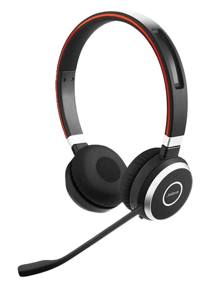 Zestaw słuchawkowy Evolve 65 SE stereo z mikrofonem czarny widok z boku z mikrofonem