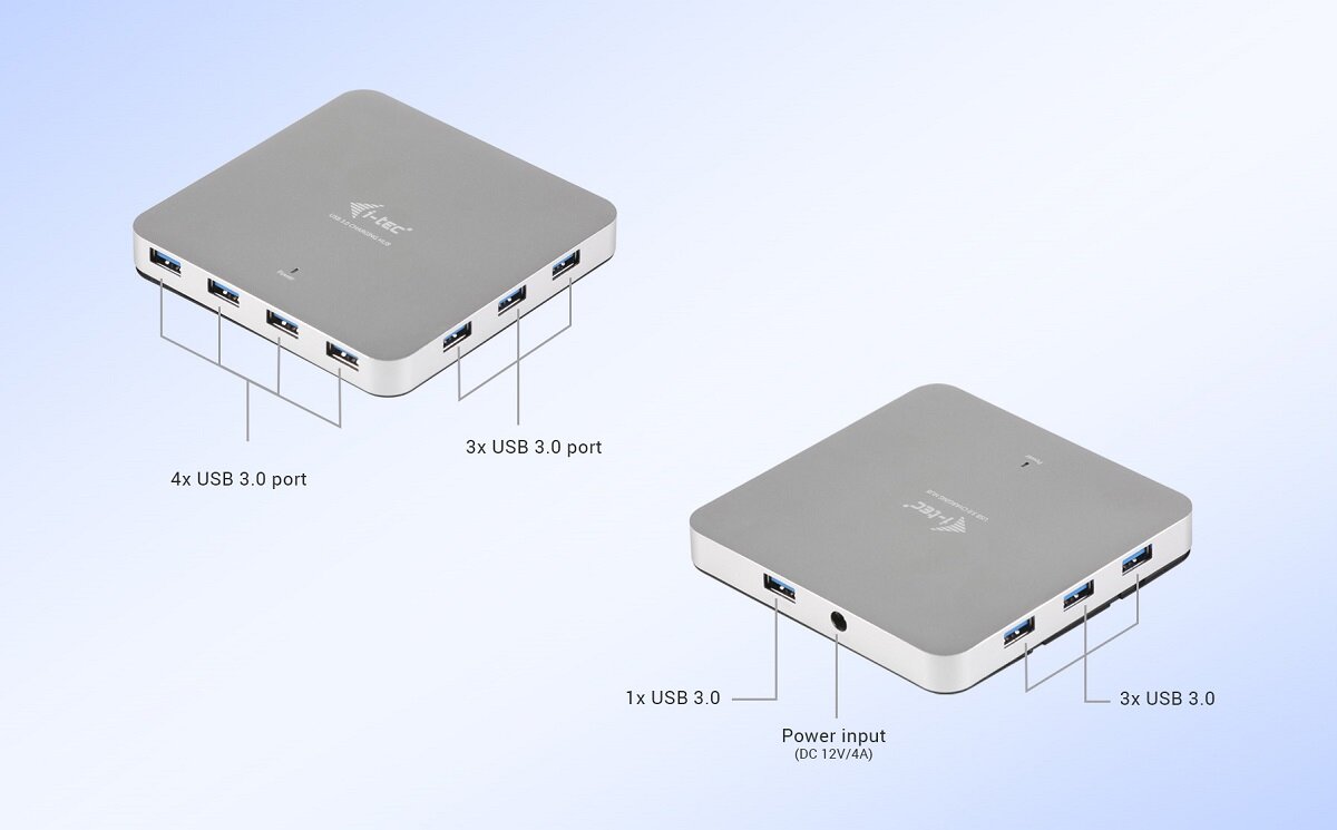 HUB i-Tec USB 3.0 Metal Charging złącza usb