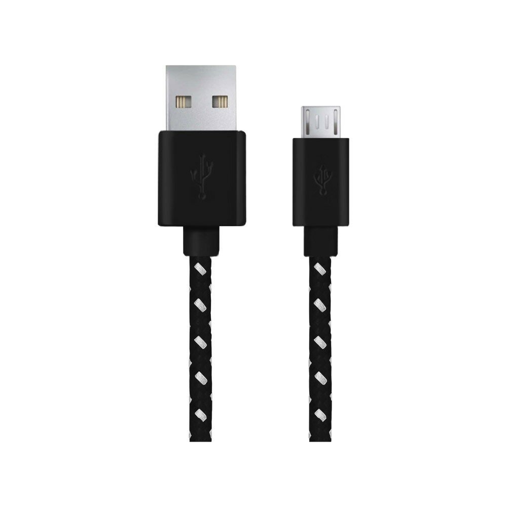 Kabel Micro USB Esperanza EB181K w kolorze czarnym widoczny frontem  