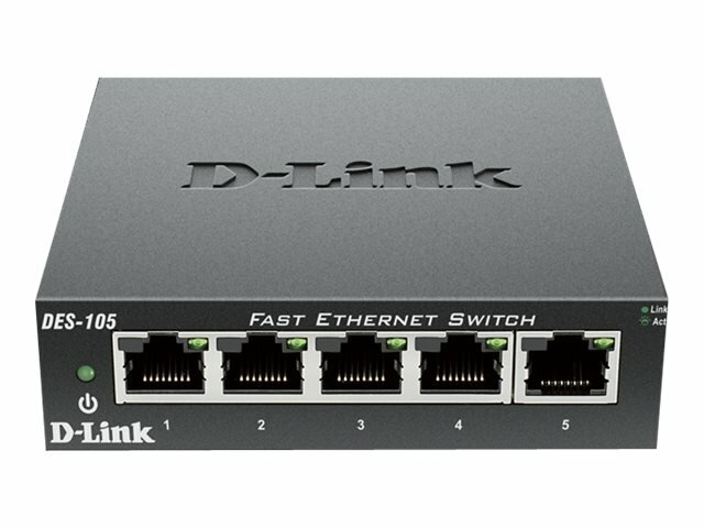 Switch D-Link DES-105/E 10 Gbps złącza switcha