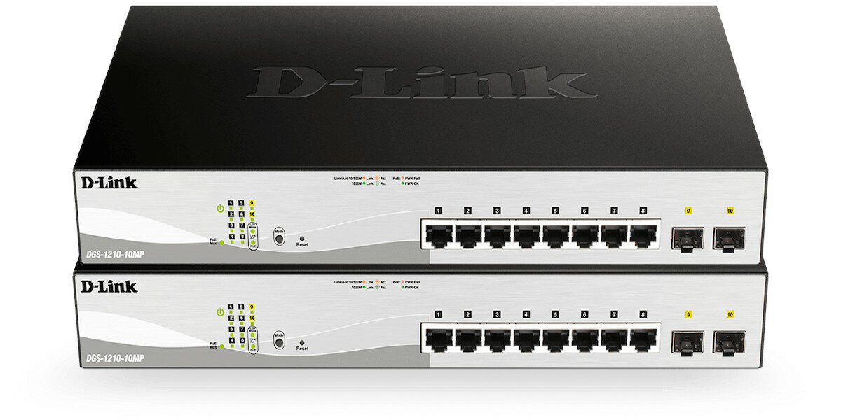 Switch D-Link DGS-1210-52 48x 10/100/1000 dwa switche widoczne frontem