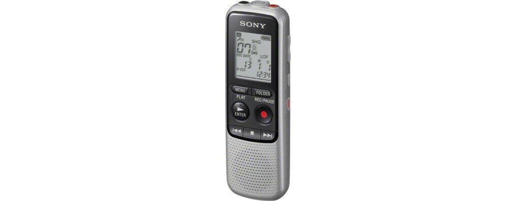 Dyktafon Sony ICD-BX140 urządzenie lekko bokiem