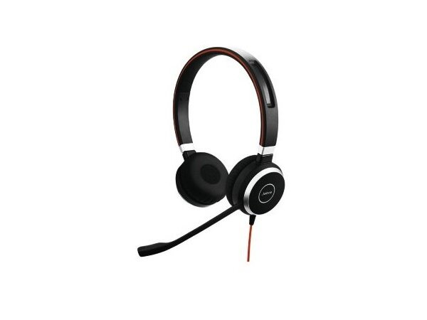Zestaw słuchawkowy Jabra Evolve 40 stereo czarny widok z prawej strony