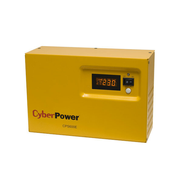 Zasilacz awaryjny UPS CyberPower CPS600E 420W widoczny frontem pod skosem