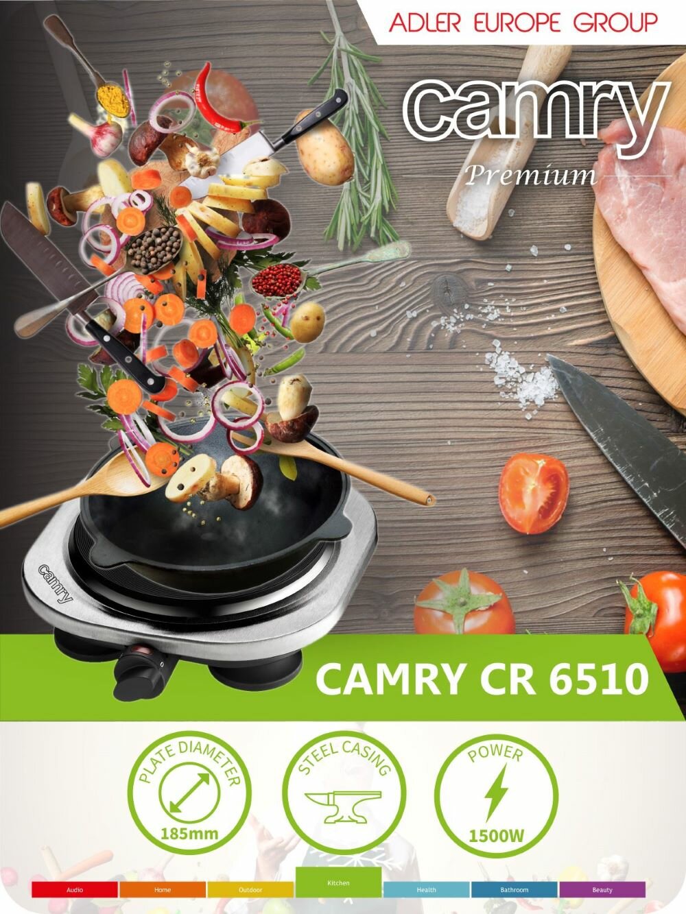 Kuchenka elektryczna Camry CR 6510 podczas gotowania