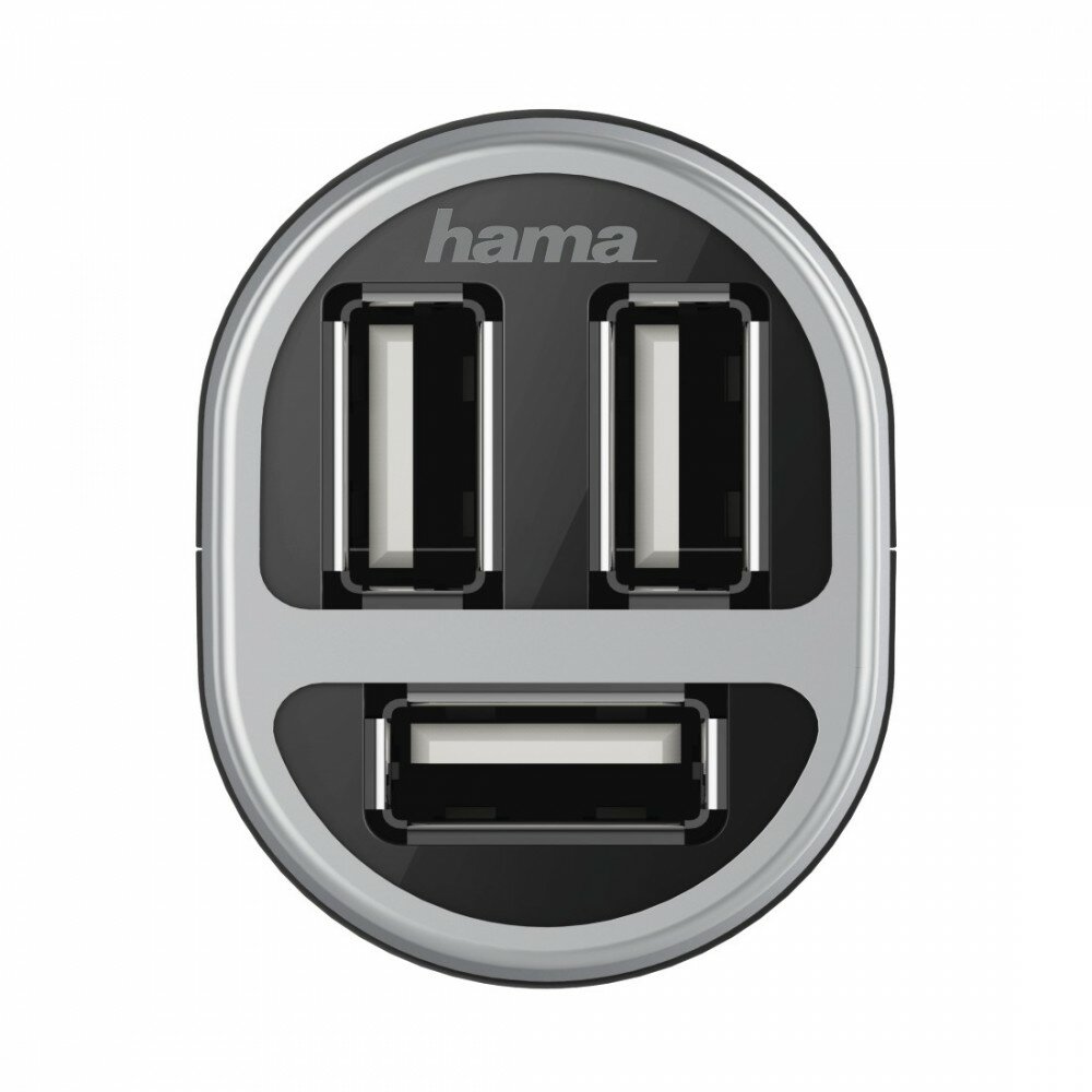 Ładowarka samochodowa USB Hama 001736240000 złącza widoczne z góry