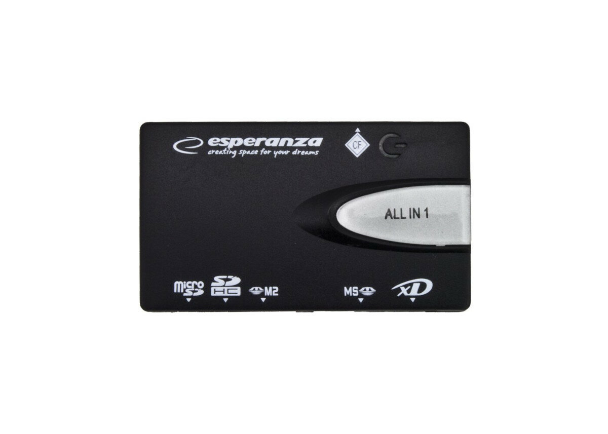 Czytnik kart pamięci Esperanza EA129 USB 2.0 uniwersalny front