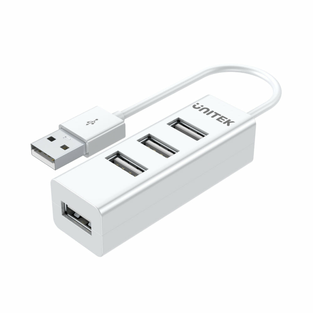 Hub USB Unitek USB 2.0 4-portowy widoczny bokiem