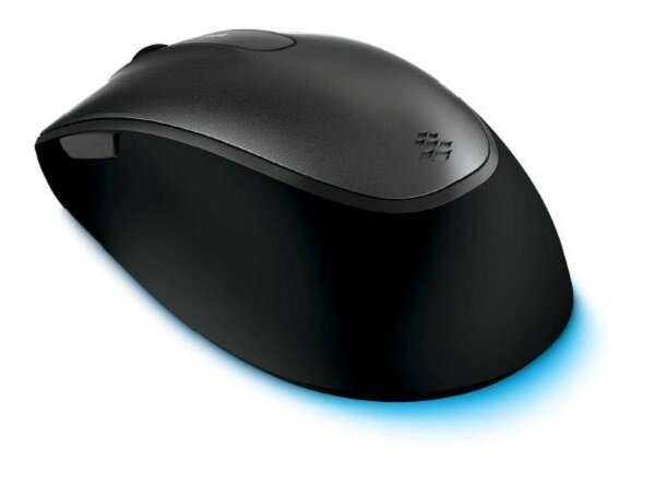 Mysz Microsoft Comfort 4500 czarna widok od tyłu pod skosem
