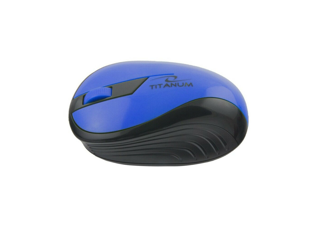 Titanum Mysz RAINBOW 3D opt Wless 2.4GHz niebieska bokiem