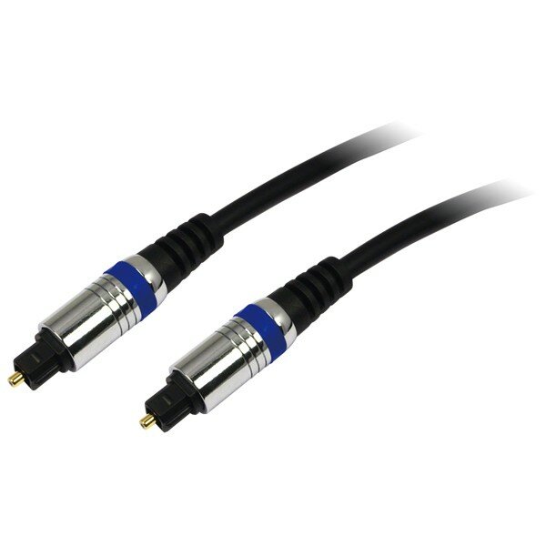 Kabel optyczny Toslink LogiLink CAB1101 1,5m złącza widoczne z bliska