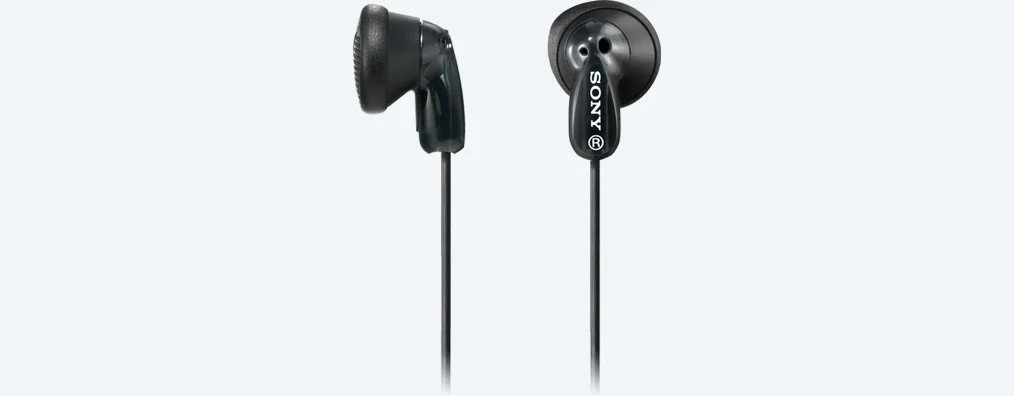 Sony Słuchawki douszne MDR-E9LPP widok na czarne słuchawki od frontu