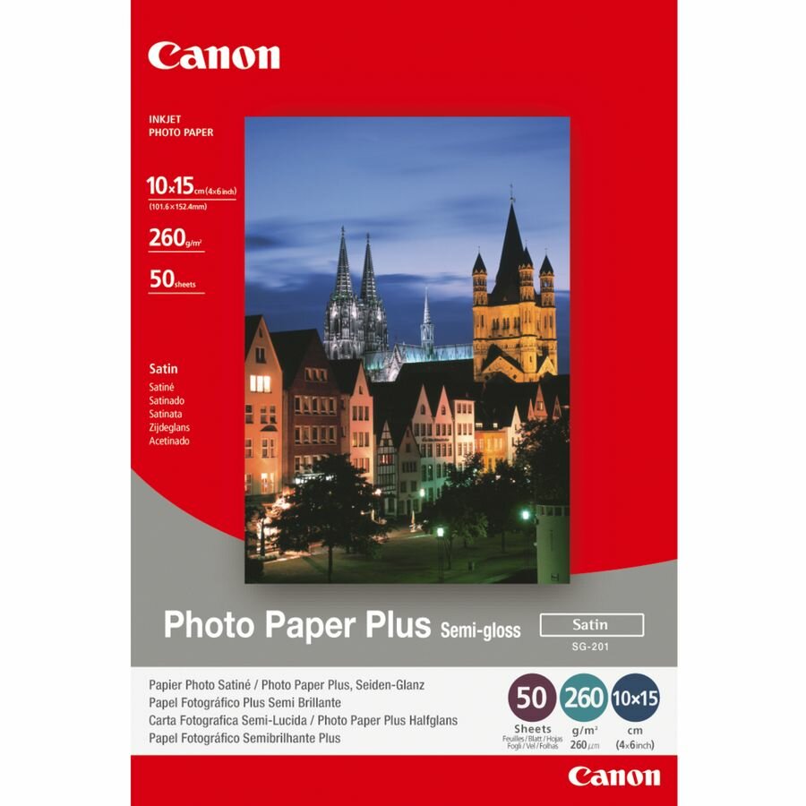 Papier fotograficzny półbłyszczący Canon 1686B015 opakowanie widoczne frontem