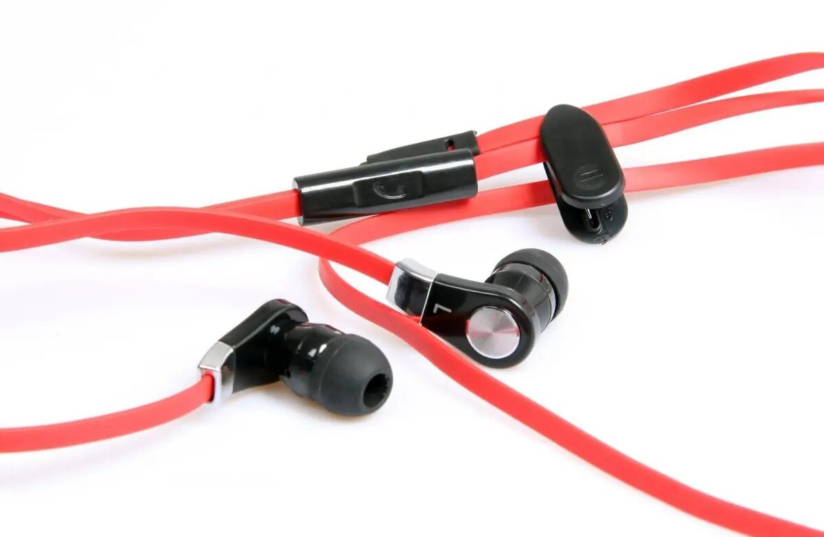 Słuchawki Media-Tech MagicSound DS-2 czerwone widok kabla i złącza