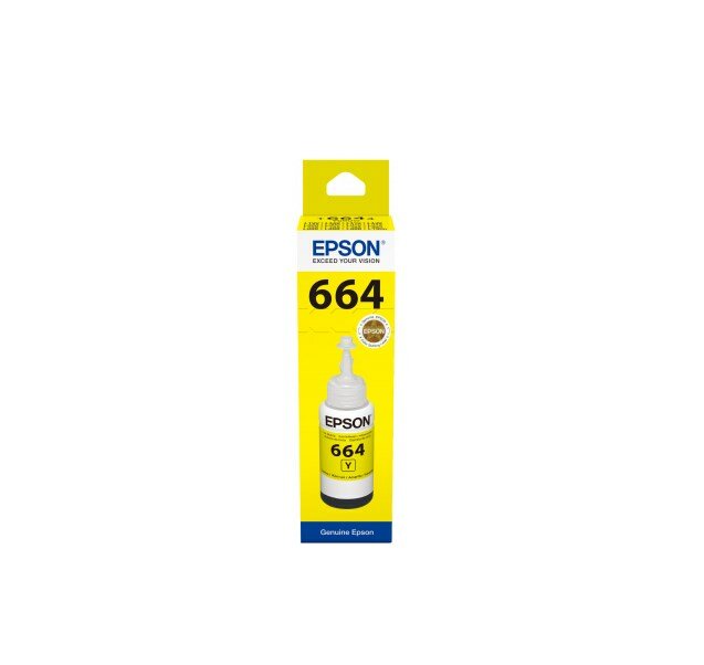 Tusz Epson T6644 L100 Yellow 70ml front biały