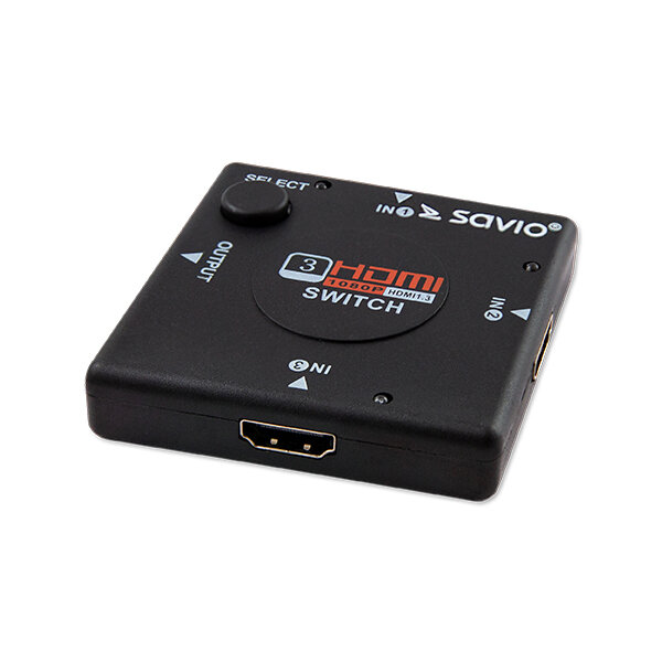 Replikator portów Savio CL-26 HDMI widoczny pod skosem