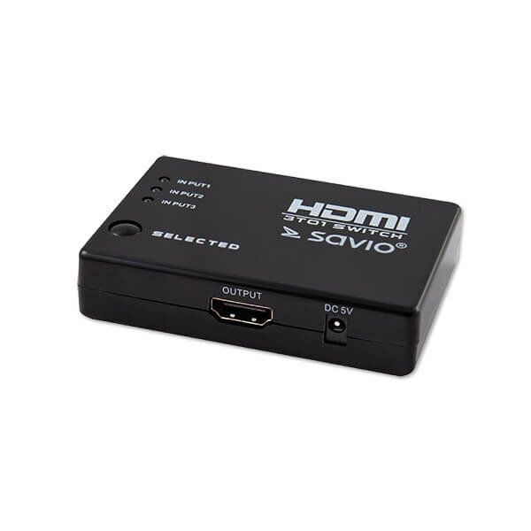 Replikator portów Savio CL-28 HDMI widoczny pod skosem