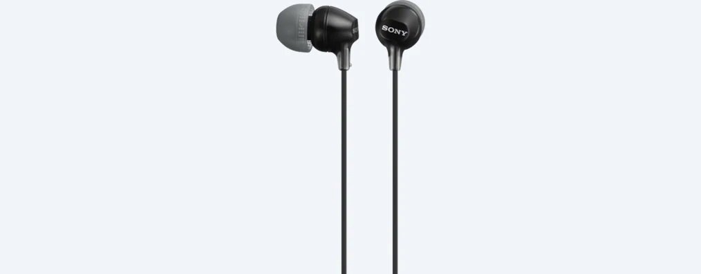 Słuchawki Sony MDR-EX15LP czarne od frontu