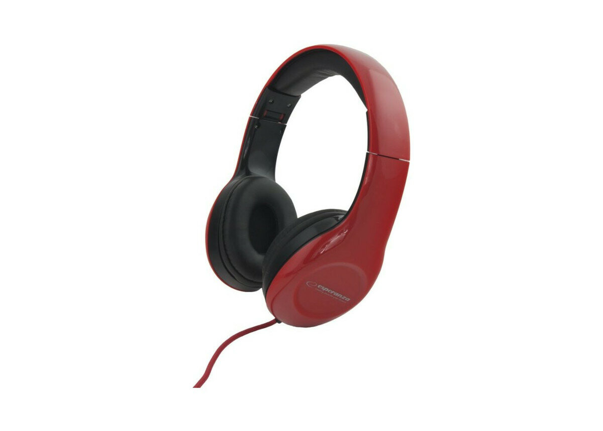 Słuchawki Esperanza Audio Stereo Soul EH138R czerwone bok