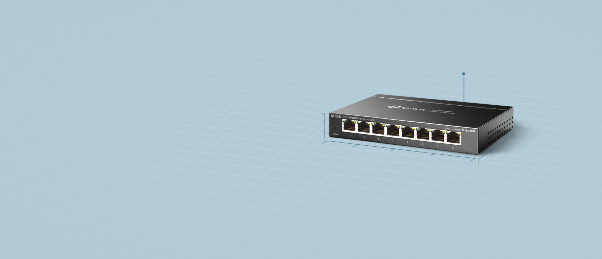 Przełącznik TP-Link TL-SG108E V5 8 portów gigabitowych frontem