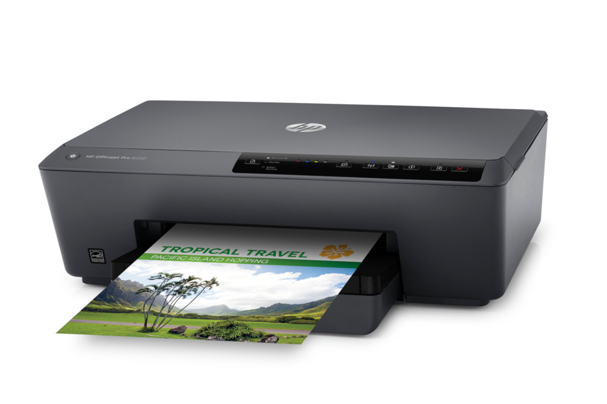 Drukarka HP Officejet Pro 6230 E3E03A InstantInk widok na przód drukarki od prawej strony