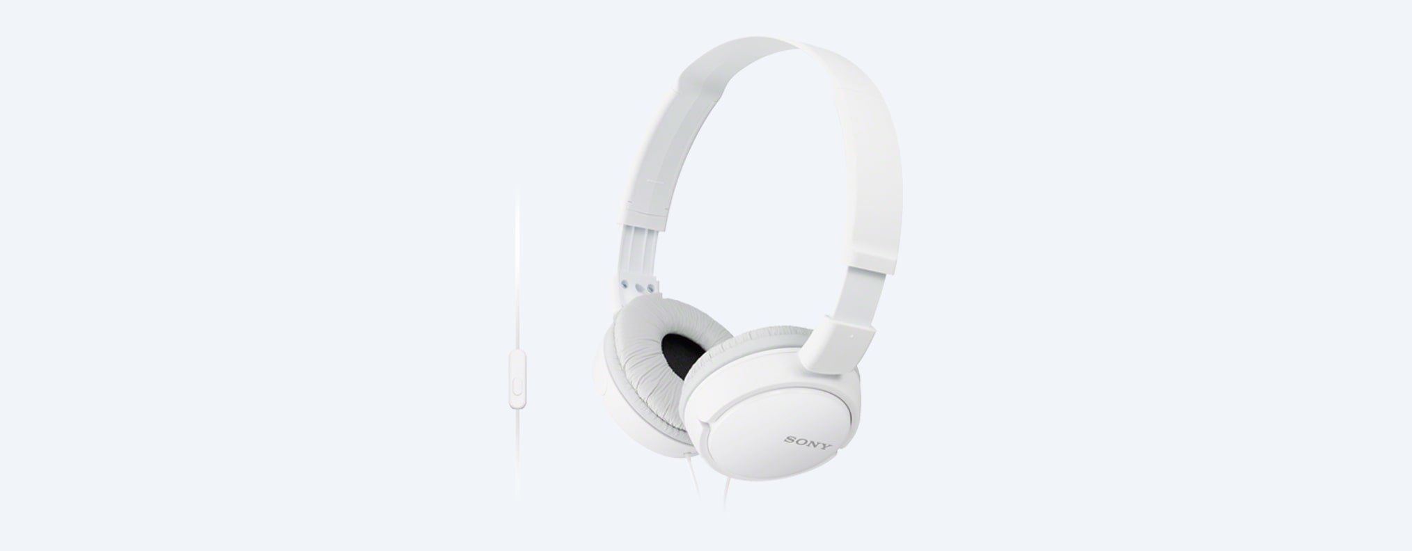 Słuchawki Sony nauszne MDR-ZX110 białe prawy bok