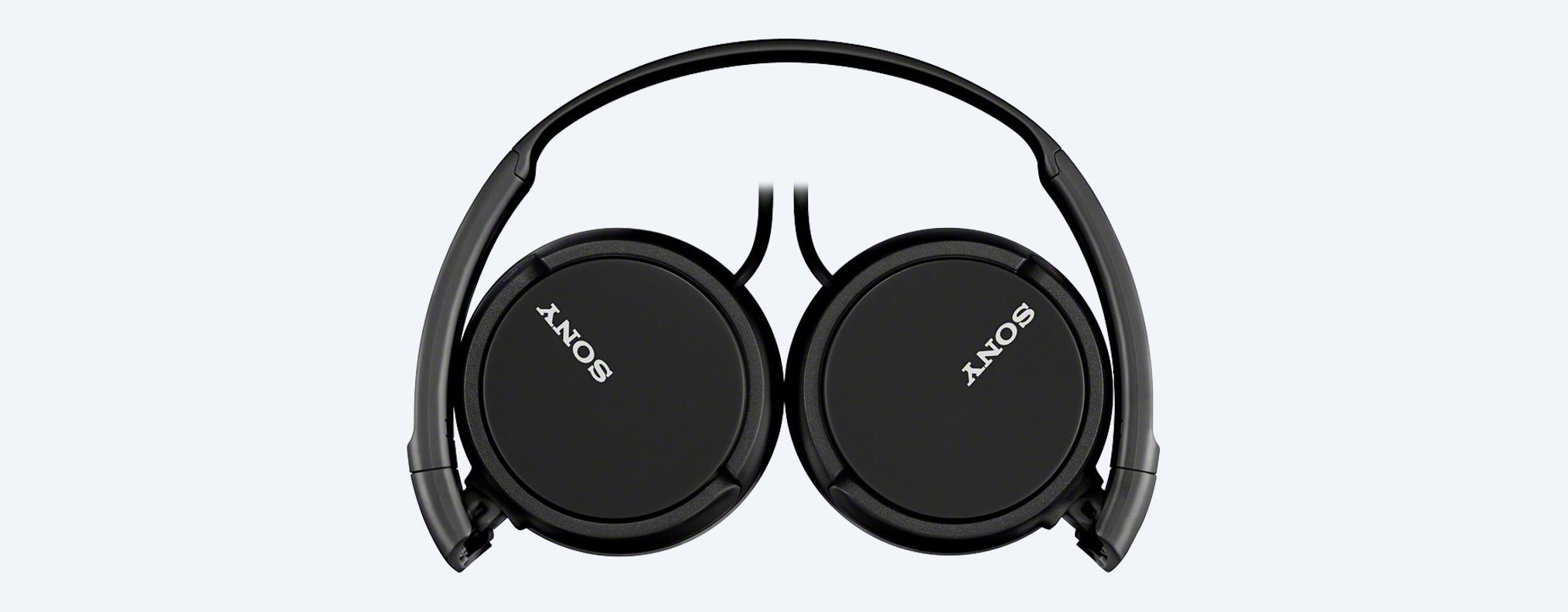 Słuchawki Sony nauszne MDR-ZX110 czarne złożone widok z góry