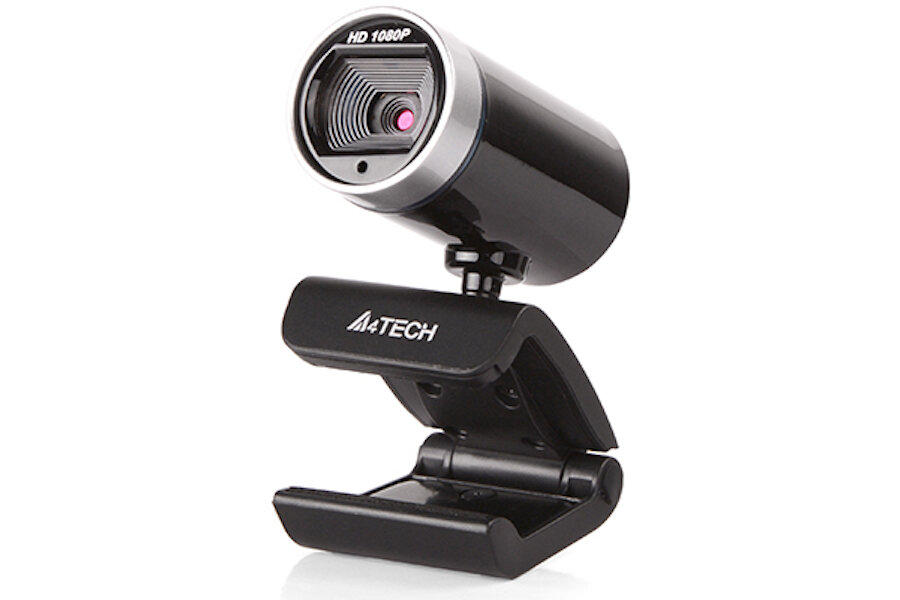 Kamera A4Tech PK-910H Full HD 1080p widoczna pod skosem prawym bokiem 