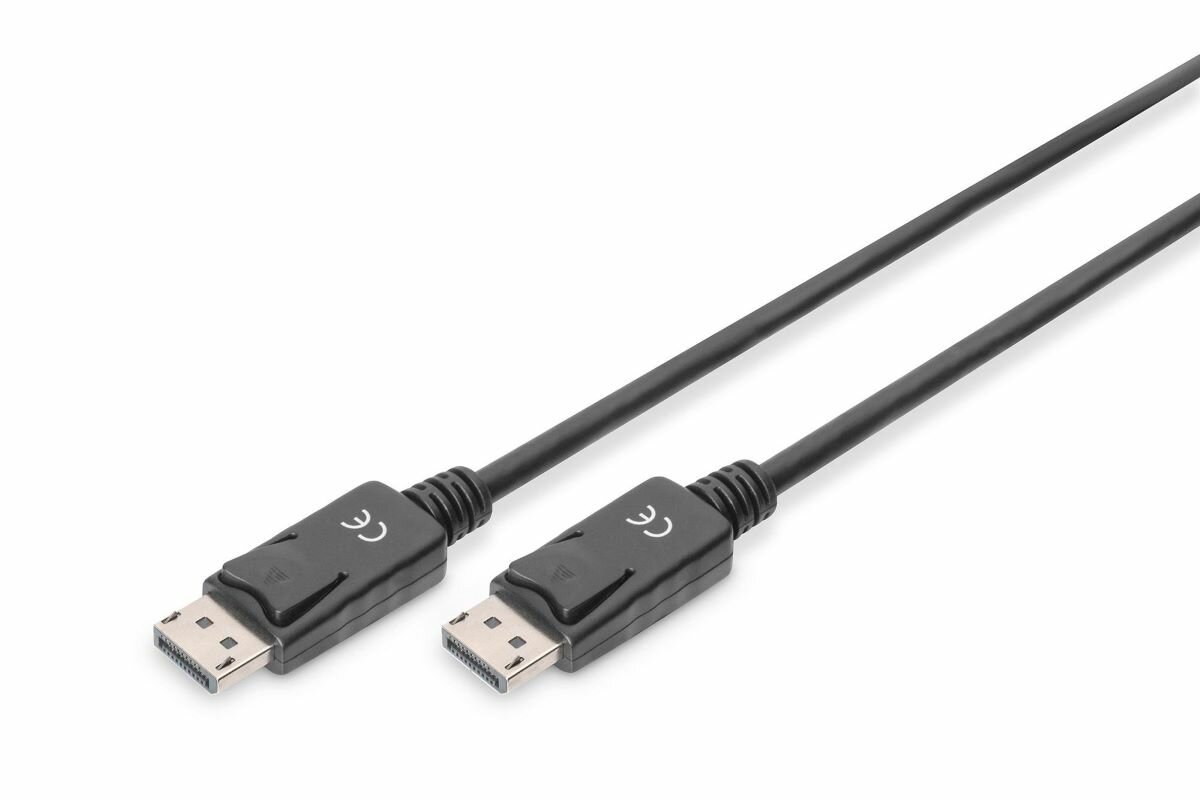 Kabel połączeniowy Assmann DisplayPort 1.2 z zatrzaskami Typ DP/DP M/M czarny