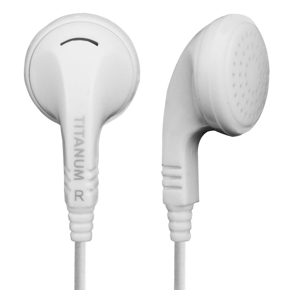 Słuchawki douszne Esperanza Titanum TH108W białe w powiększeniu na białym tle
