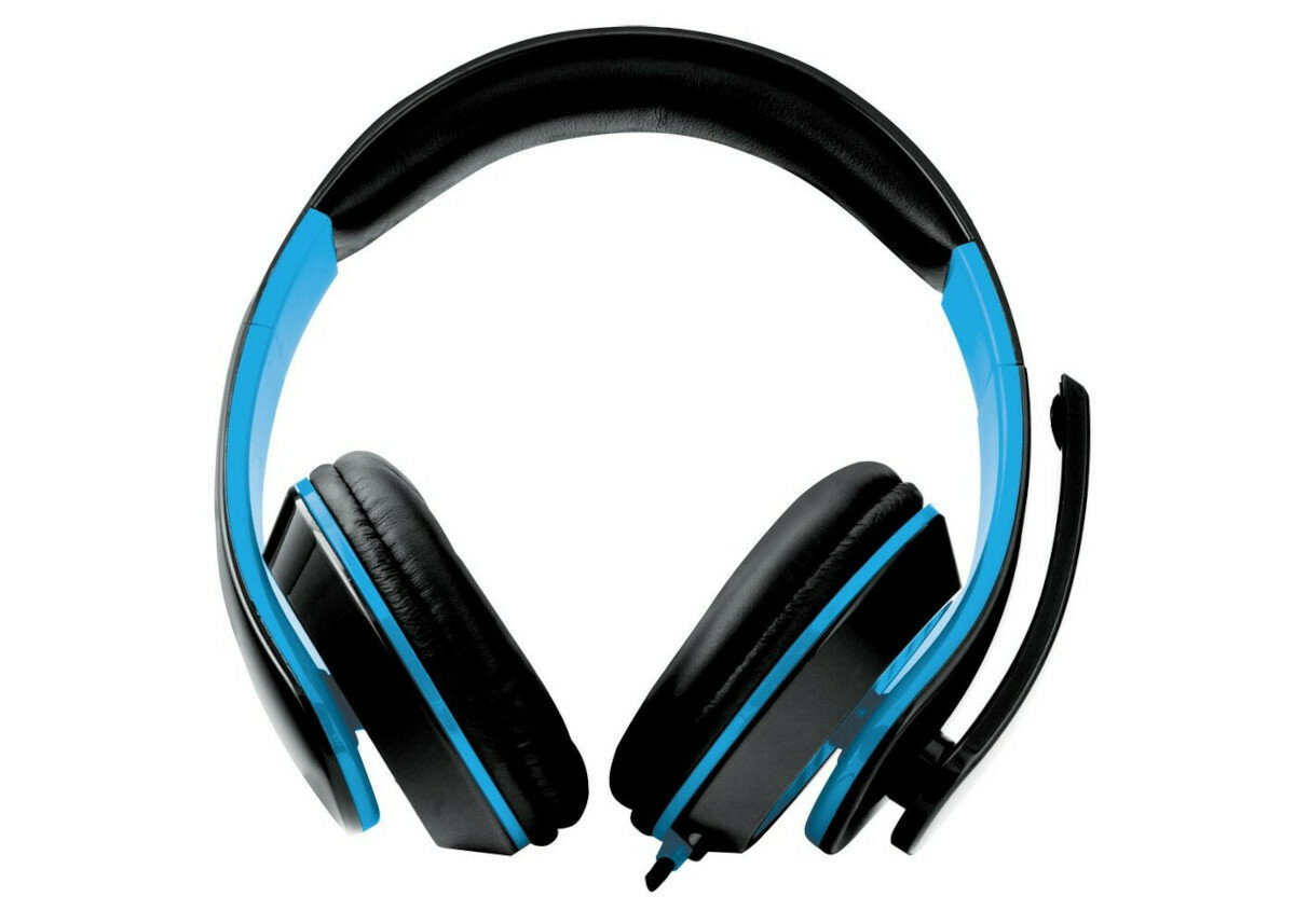 Słuchawki Esperanza EGH300B z mikrofonem dla graczy niebieskie frontem