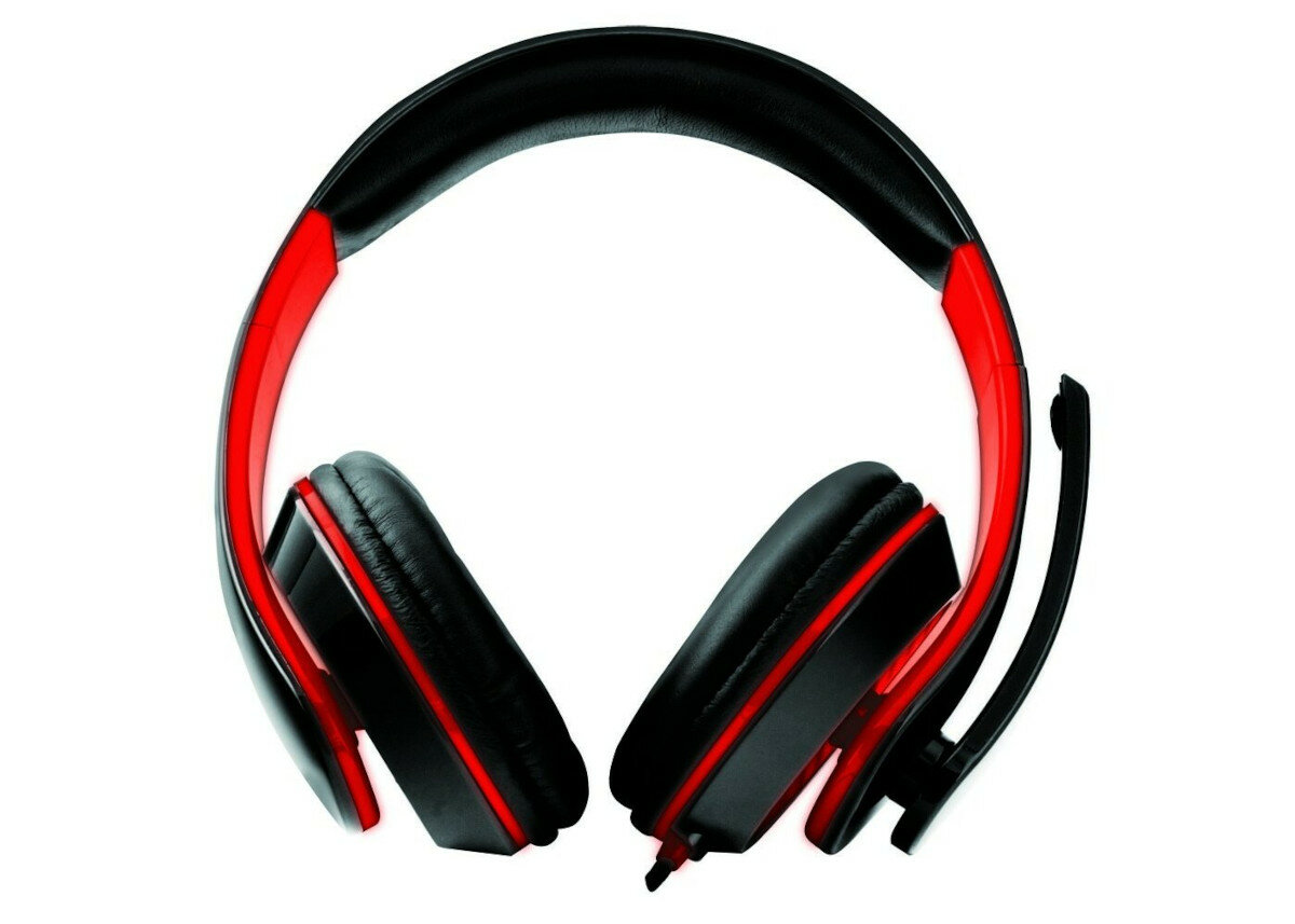 Słuchawki Esperanza z mikrofonem dla graczy Condor czerwone front