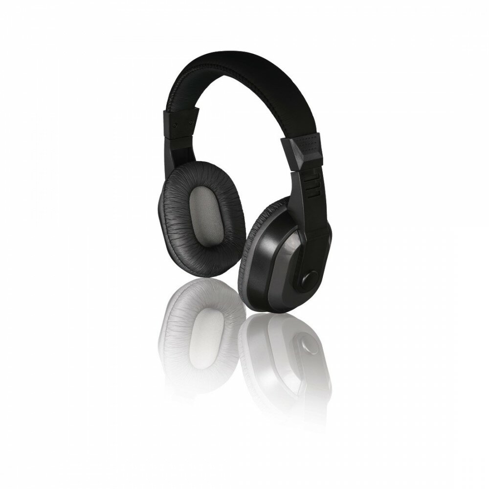 Słuchawki przewodowe Thomson HED4407 czarne widoczne pod skosem