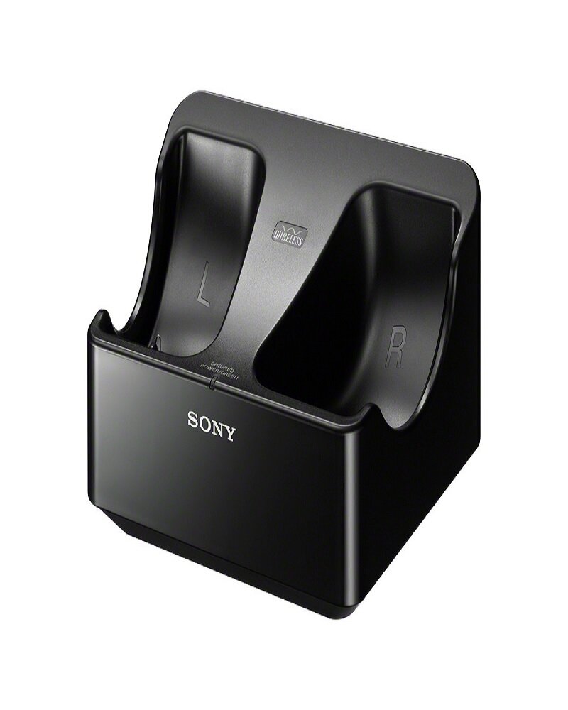 Słuchawkami Sony MDR-RF855RK ładowarka przodem