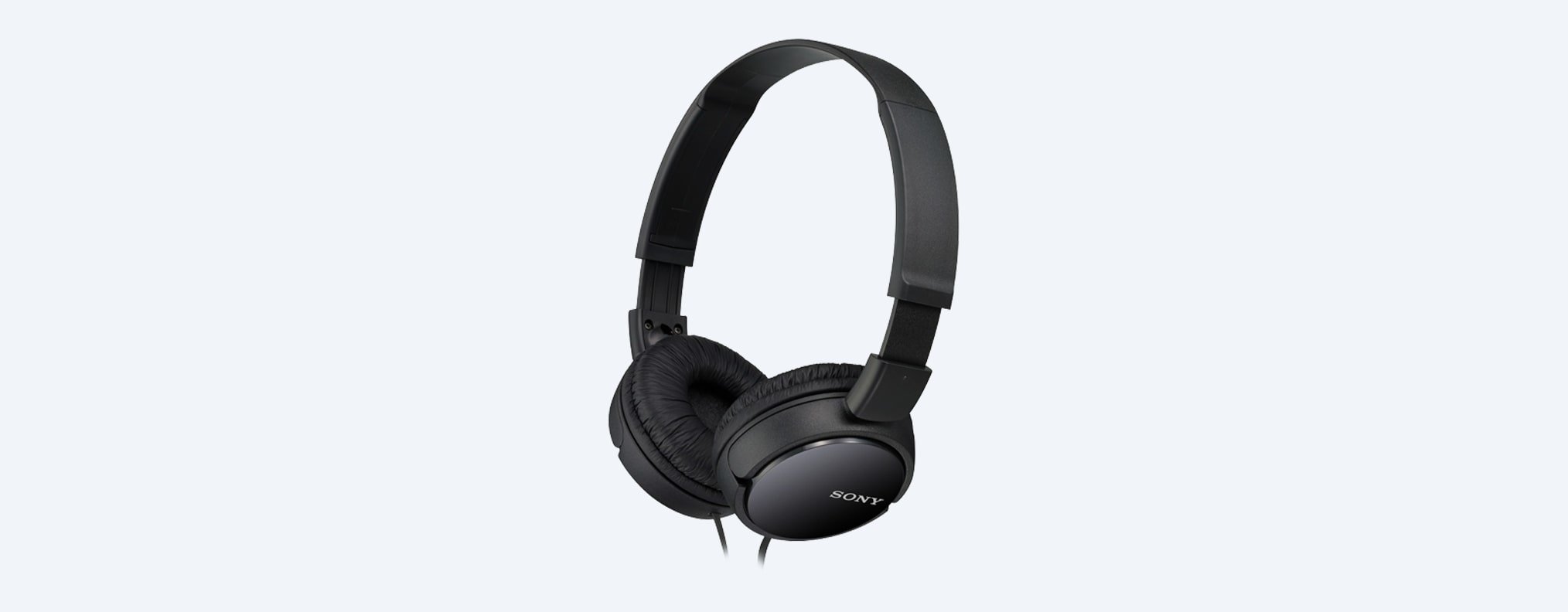 Słuchawki Sony nauszne MDR-ZX110AP czarne widok od prawego boku