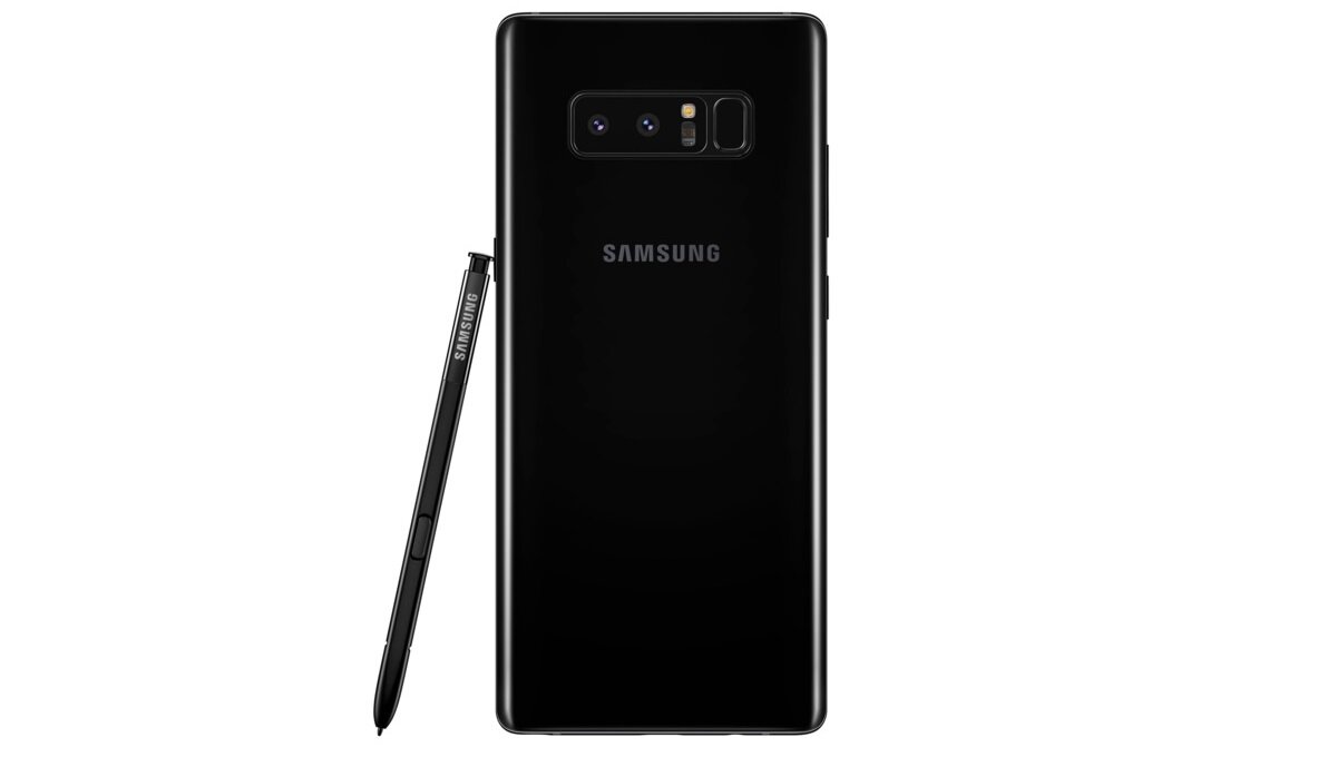 Smartfon Samsung Galaxy Note 8 SM-N950FZKDXEO widok na smartfon i rysik od tyłu