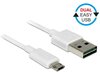 Kabel USB 2.0 Delock USB A(M) - Micro USB B(M) 5m biały Easy-USB