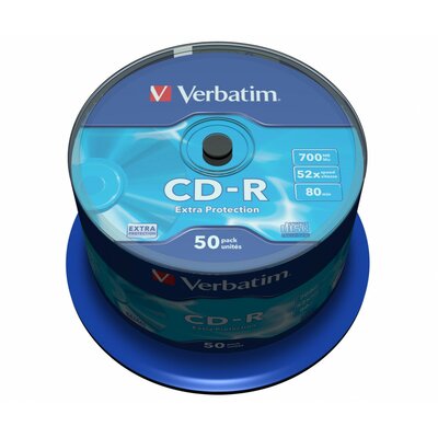 Фото - Оптичний диск Verbatim CD-R  52x 700MB  EXTRA PROTECTION (Cake 50)