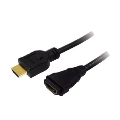 Przedłużacz HDMI LogiLink CH0056 HDMI A (F) > HDMI A (M), 2m-Zdjęcie-0