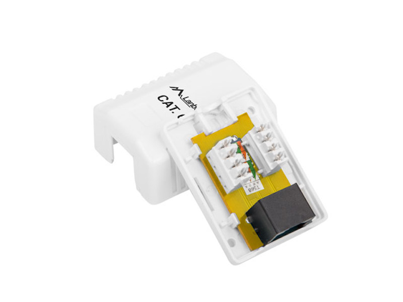 xyz - Gniazdko natynkowe Lanberg OU6-0001-W 1x RJ45 Kat.6 białe - abc