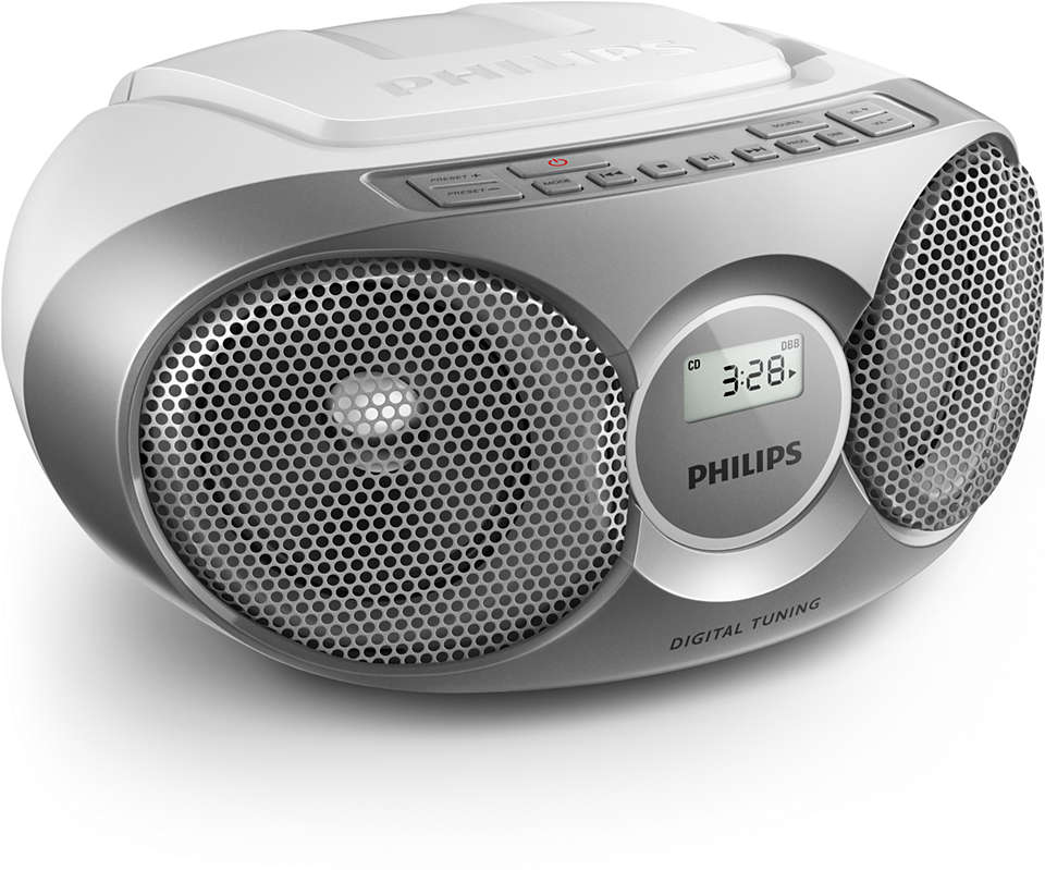 xyz - Boombox Philips AZ215S/12 srebrny - abc