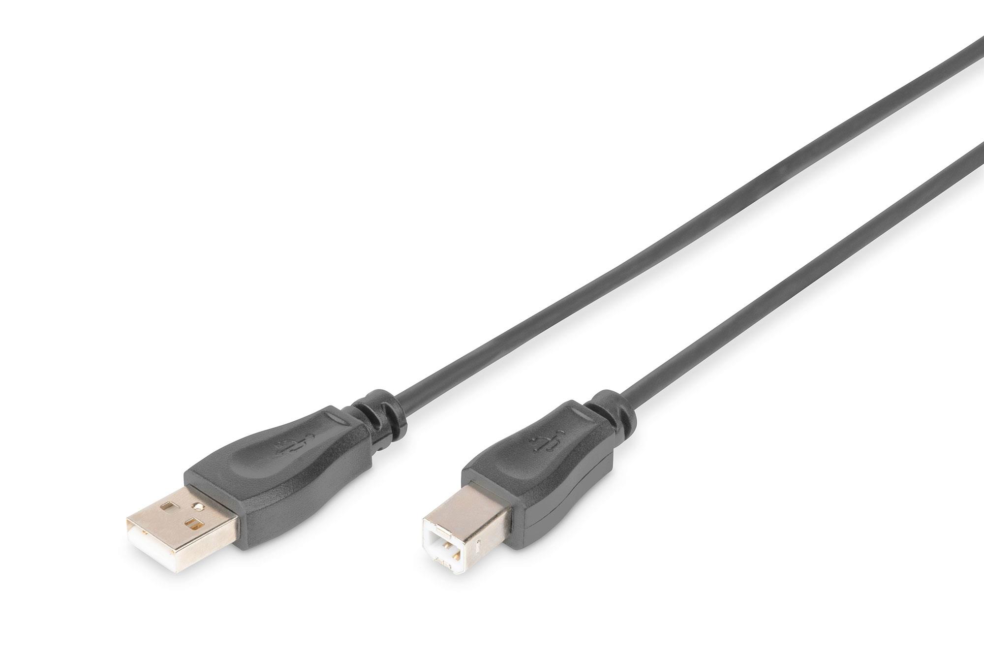 xyz - Kabel drukarkowy USB ASSMANN 2.0 A/M - USB B /M 5 m czarny - abc