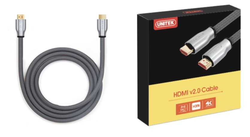 xyz - Kabel HDMI Unitek Y-C136RGY HDMI v.2.0 M/M LUX oplot 1m - abc