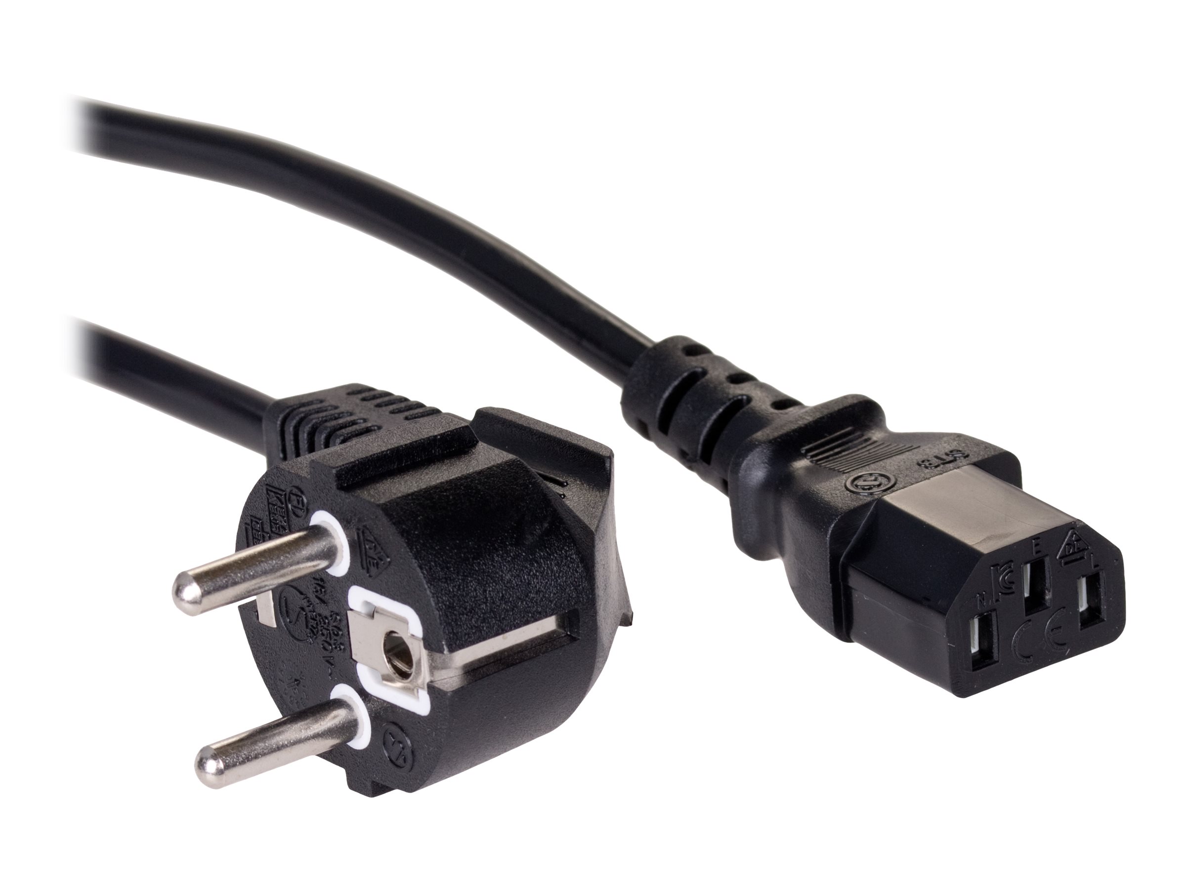 xyz - Kabel zasilający Akyga AK-PC-05A CEE 7/7 - IEC C13 250V/50Hz 10A 5m czarny - abc