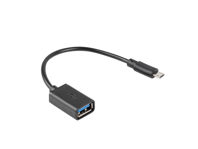 xyz - Kabel Lanberg micro USB(M) - USB-A(F) USB 2.0 czarny - abc